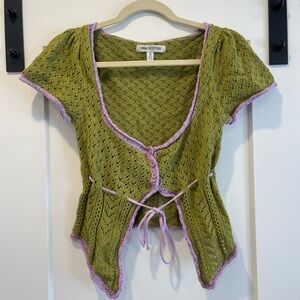 Urban Outfitters Olive and Lavender Top